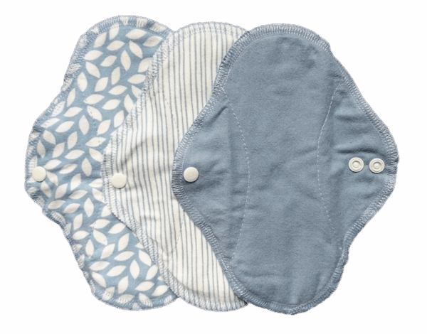 Wasbaar maandverband – ImseVimse Full Cycle Kit (Design: Denim (blauw))