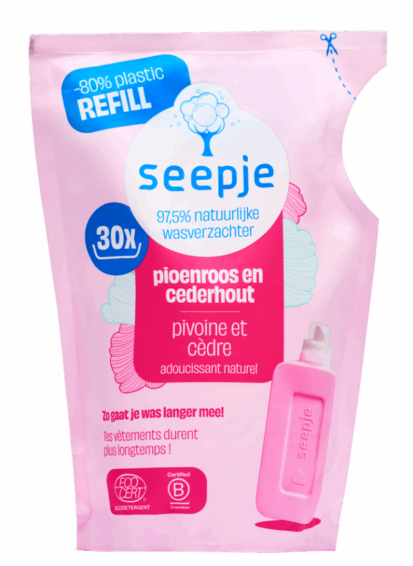 Seepje Wasverzachter Pioenroos Cederhout Navulling