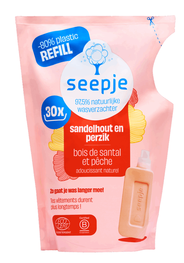 Seepje Wasverzachter Sandelhout Perzik Navulling