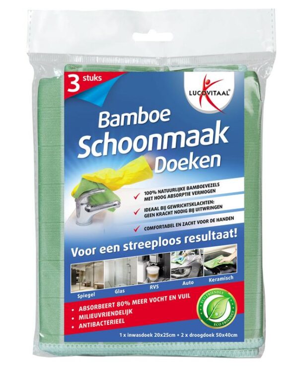 Lucovitaal Bamboe schoonmaakdoek
